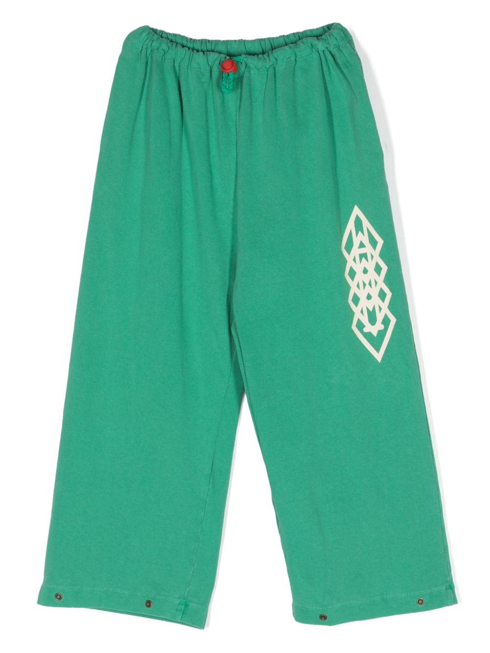 The Animals Observatory Stag logo-print track pants - Green von The Animals Observatory