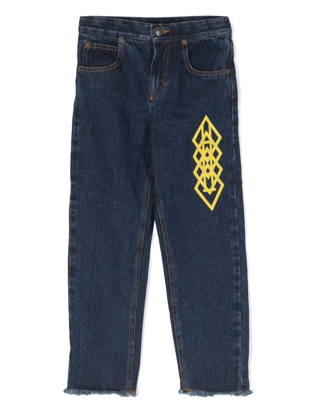 The Animals Observatory The Ant logo-print jeans - Blue von The Animals Observatory