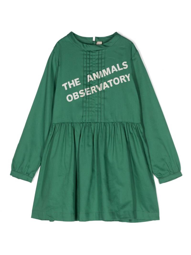 The Animals Observatory Tortoise logo-print dress - Green von The Animals Observatory