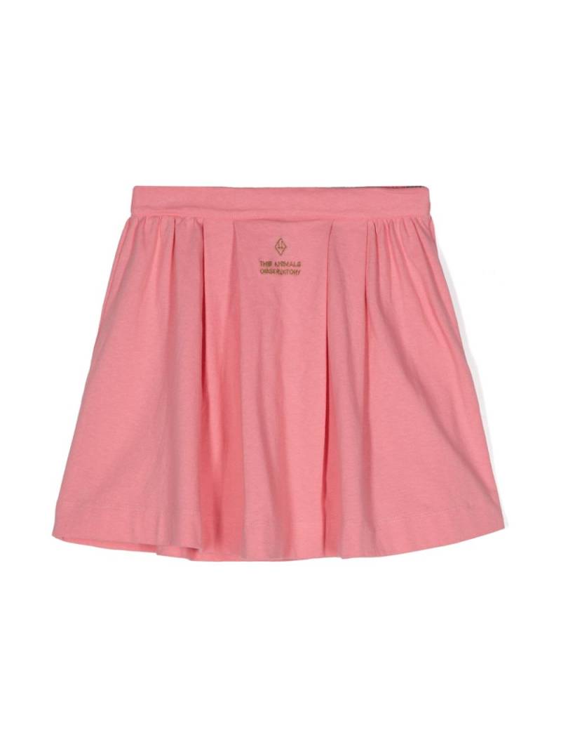 The Animals Observatory Turkey logo-embroidered mini skirt - Pink von The Animals Observatory