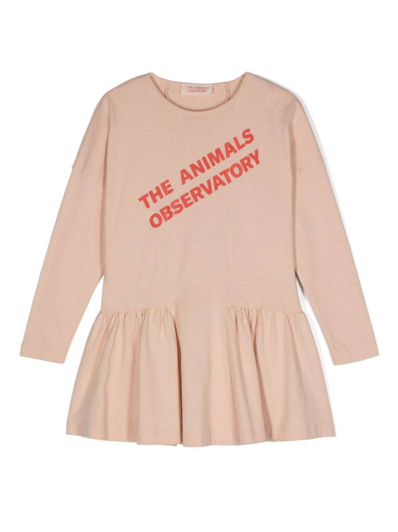 The Animals Observatory Walrus logo-print dress - Pink von The Animals Observatory