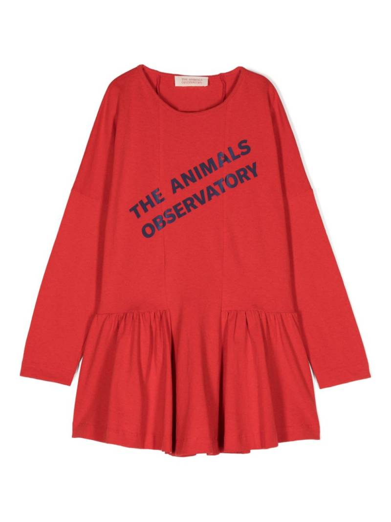 The Animals Observatory Walrus logo-print dress - Red von The Animals Observatory