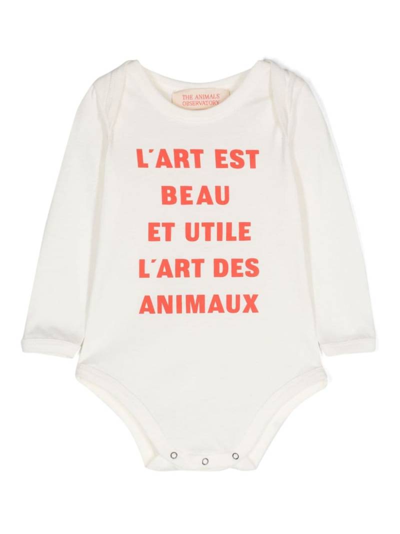 The Animals Observatory Wasp text-print body - White von The Animals Observatory