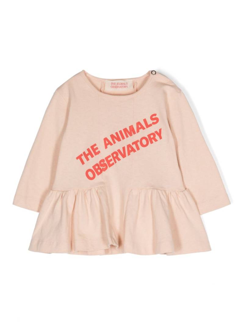 The Animals Observatory Wildebeest logo-print dress - Pink von The Animals Observatory