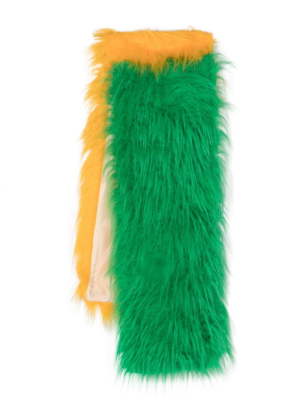 The Animals Observatory faux-fur two-tone scarf - Green von The Animals Observatory