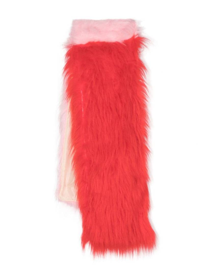 The Animals Observatory faux-fur two-tone scarf - Pink von The Animals Observatory