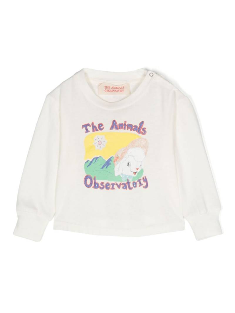 The Animals Observatory illustration logo-print T-shirt - White von The Animals Observatory