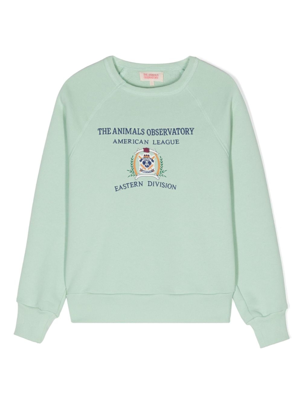 The Animals Observatory logo-embroidered cotton sweatshirt - Green von The Animals Observatory