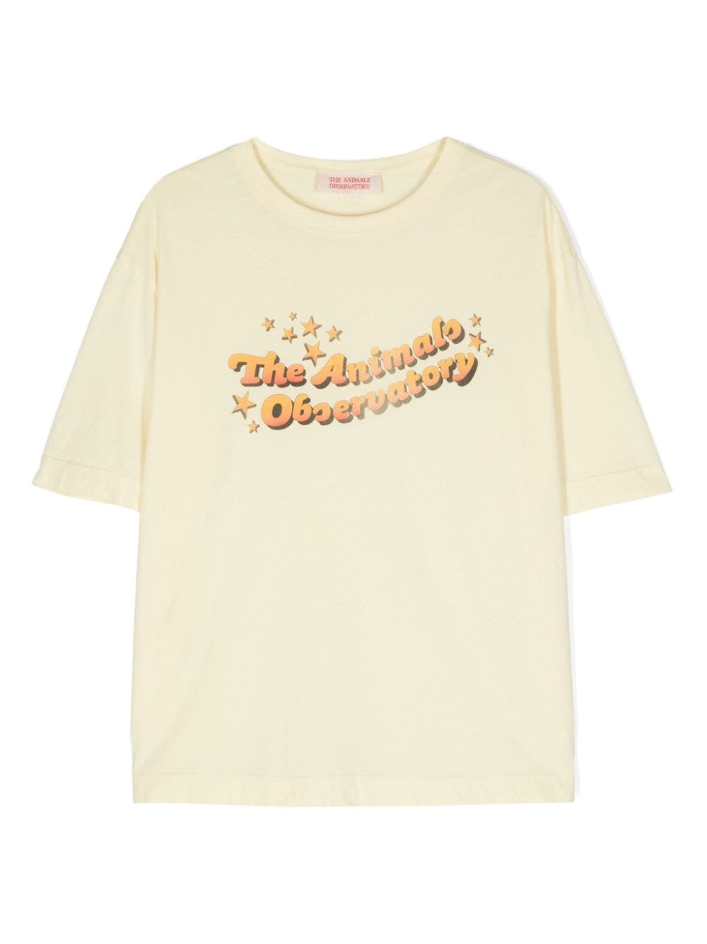 The Animals Observatory logo-print cotton T-shirt - Yellow von The Animals Observatory