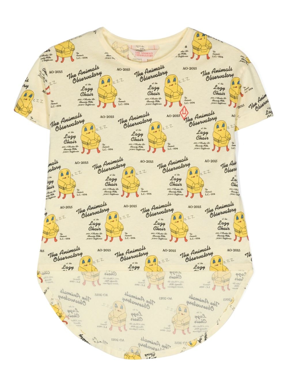 The Animals Observatory logo-print cotton T-shirt - Yellow von The Animals Observatory