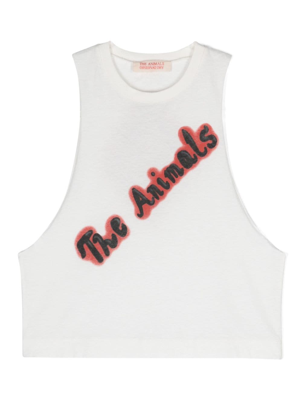 The Animals Observatory logo-print cotton tank top - White von The Animals Observatory