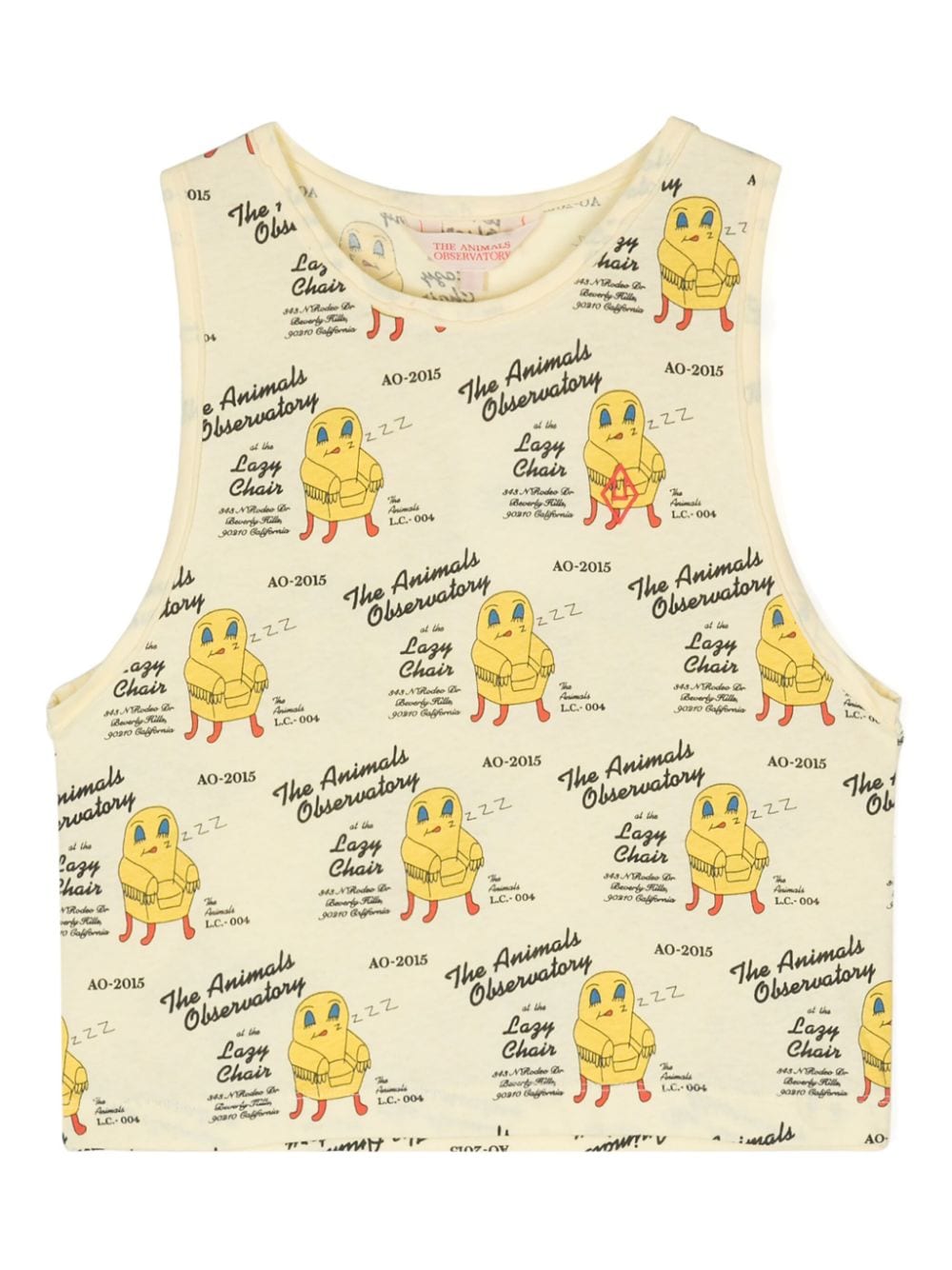 The Animals Observatory logo-print cotton tank top - Yellow von The Animals Observatory