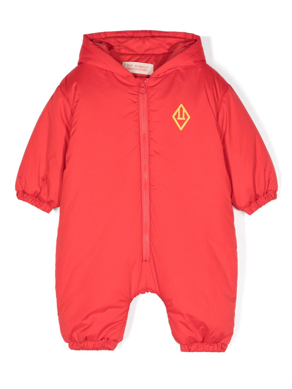 The Animals Observatory logo-print hooded snowsuit - Red von The Animals Observatory