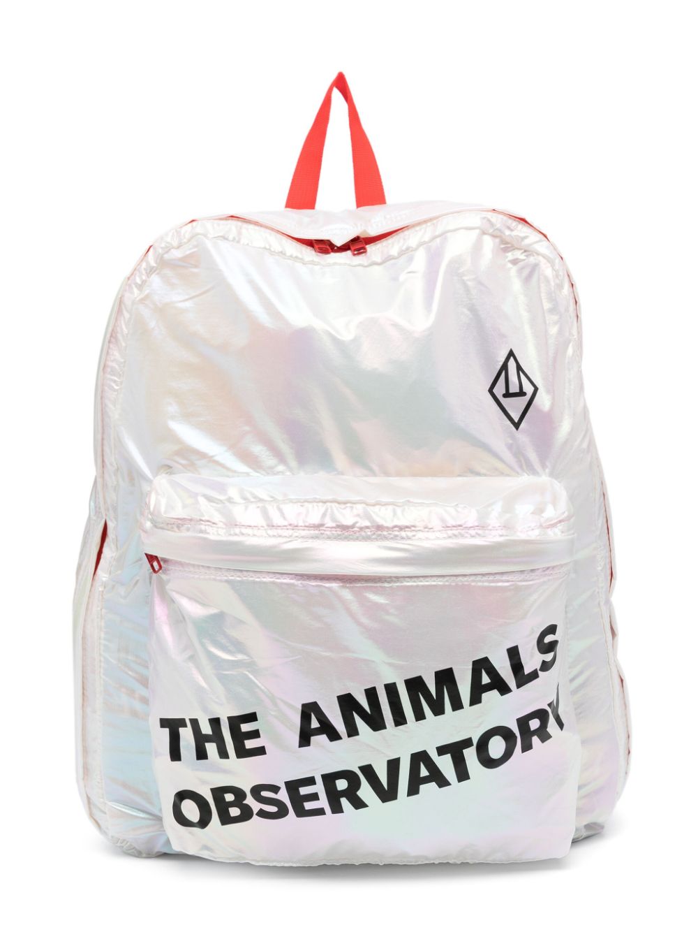 The Animals Observatory logo-print iridescent backpack - White von The Animals Observatory