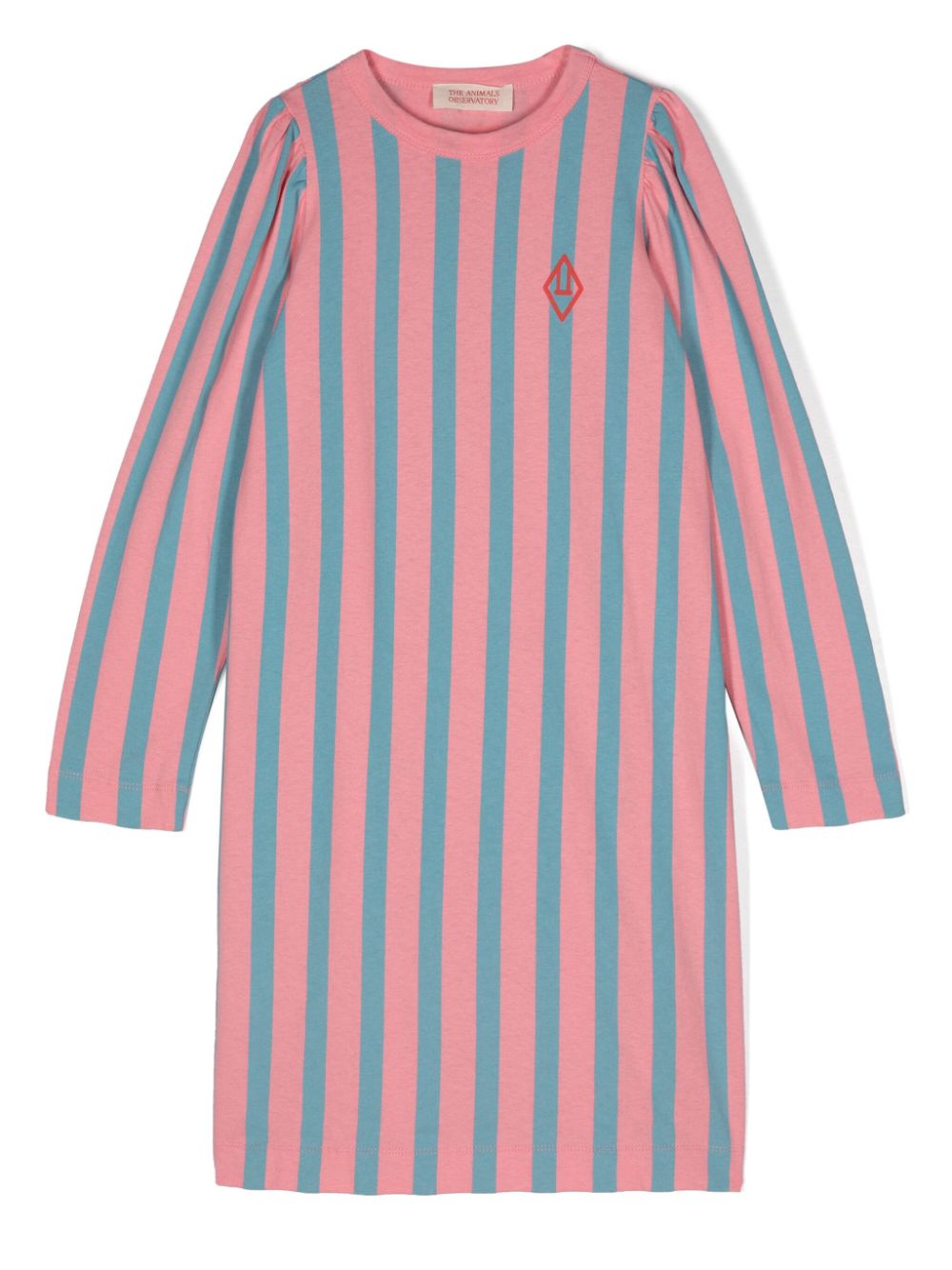 The Animals Observatory logo-print striped mini dress - Pink von The Animals Observatory