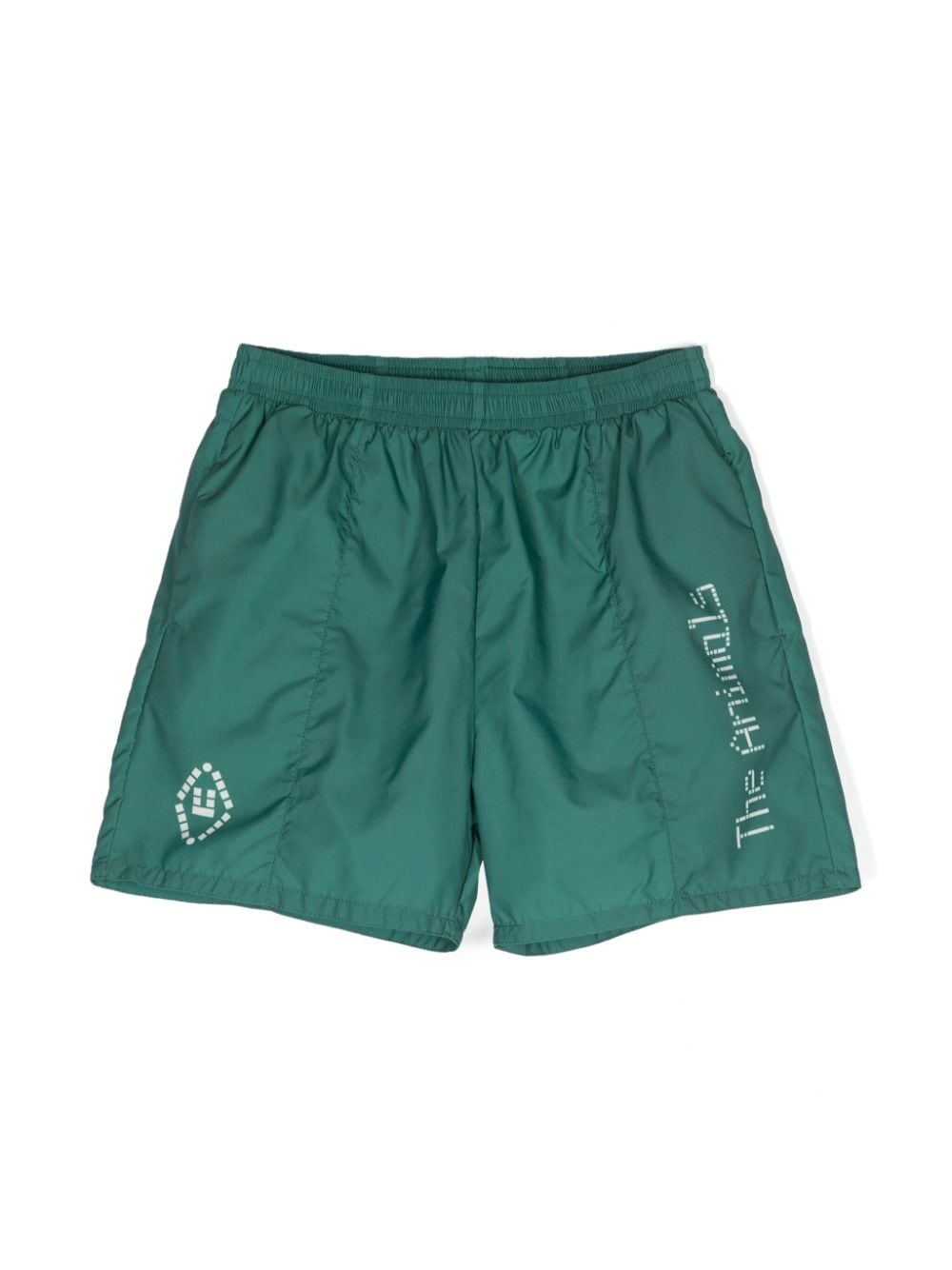 The Animals Observatory logo-print swim shorts - Green von The Animals Observatory