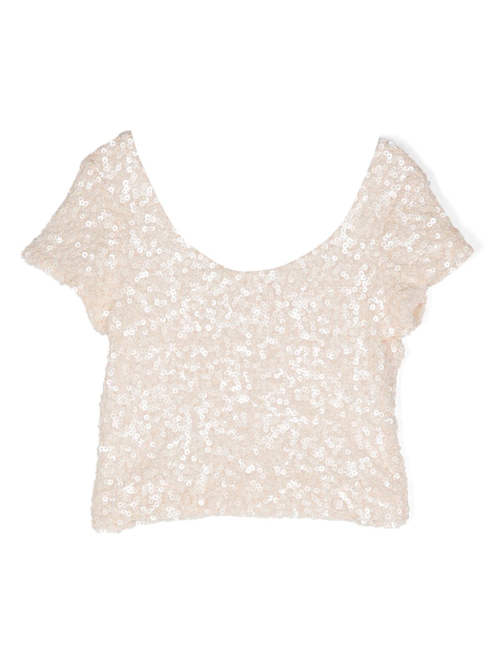 The Animals Observatory sequin-embellished tulle blouse - Neutrals von The Animals Observatory