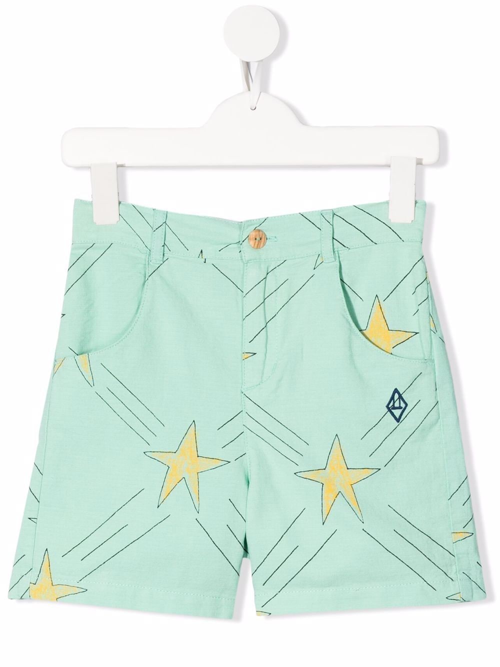 The Animals Observatory star-print cotton shorts - Green von The Animals Observatory