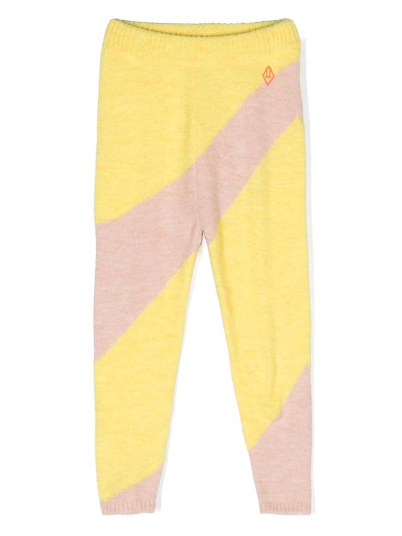 The Animals Observatory striped intarsia-knit trousers - Yellow von The Animals Observatory