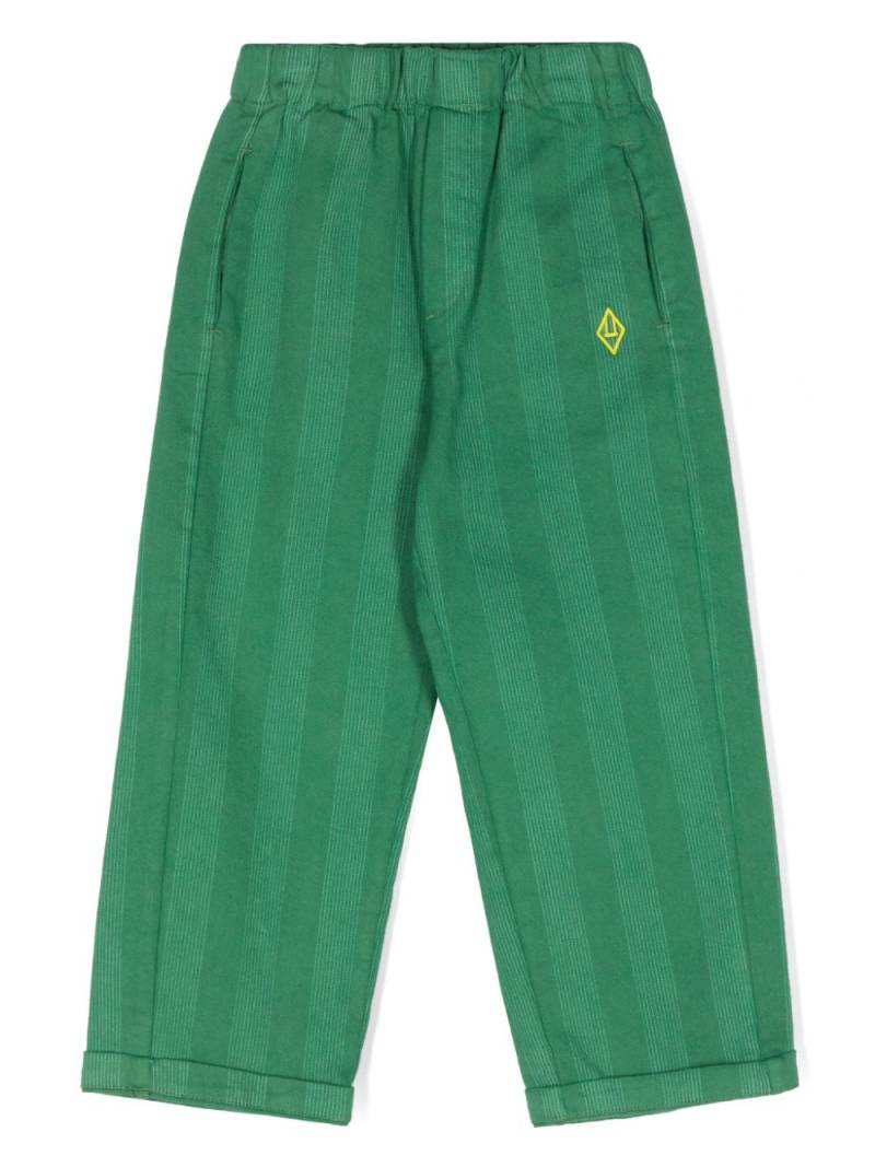 The Animals Observatory striped straight-leg trousers - Green von The Animals Observatory