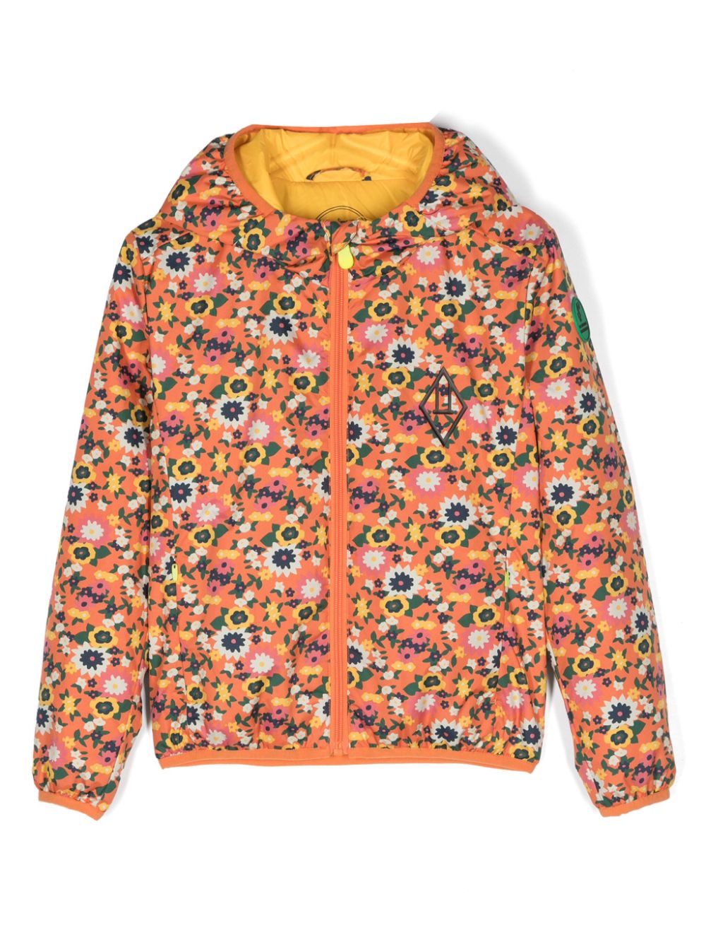 The Animals Observatory x Save The Duck floral-print padded jacket - Orange von The Animals Observatory