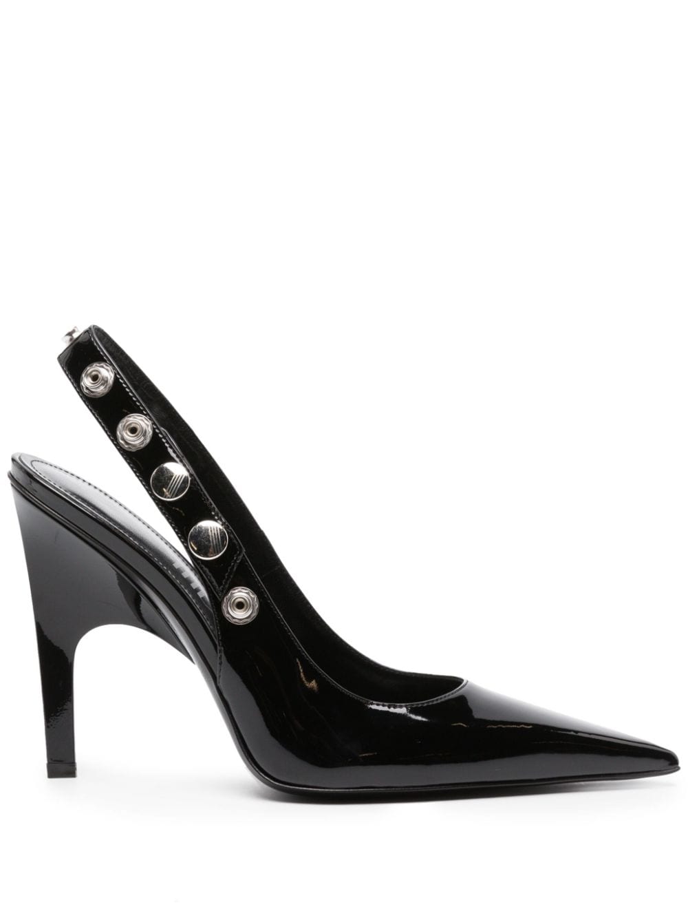 The Attico 105mm stud-embellished patent leather pumps - Black von The Attico