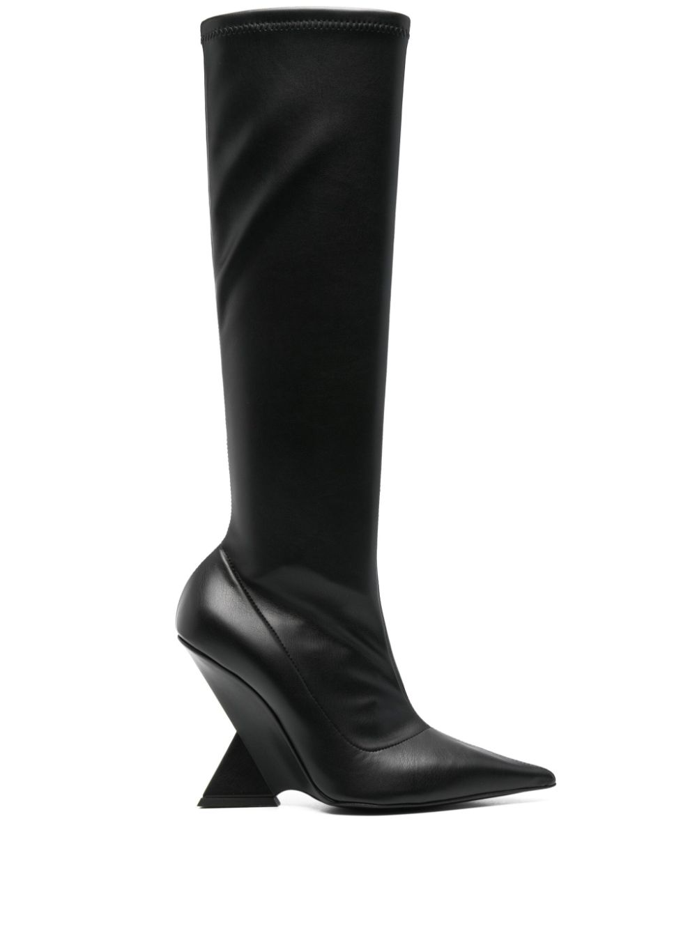 The Attico 120mm Cheope leather knee boots - Black von The Attico