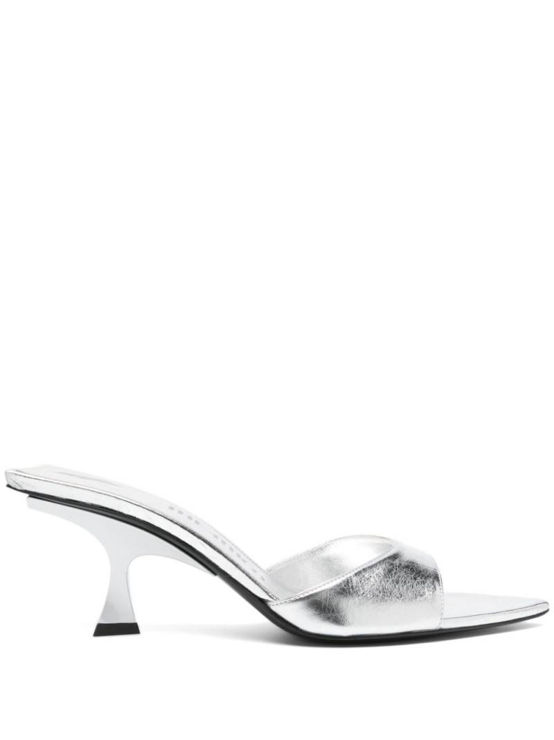 The Attico 70mm metallic mules - Silver von The Attico