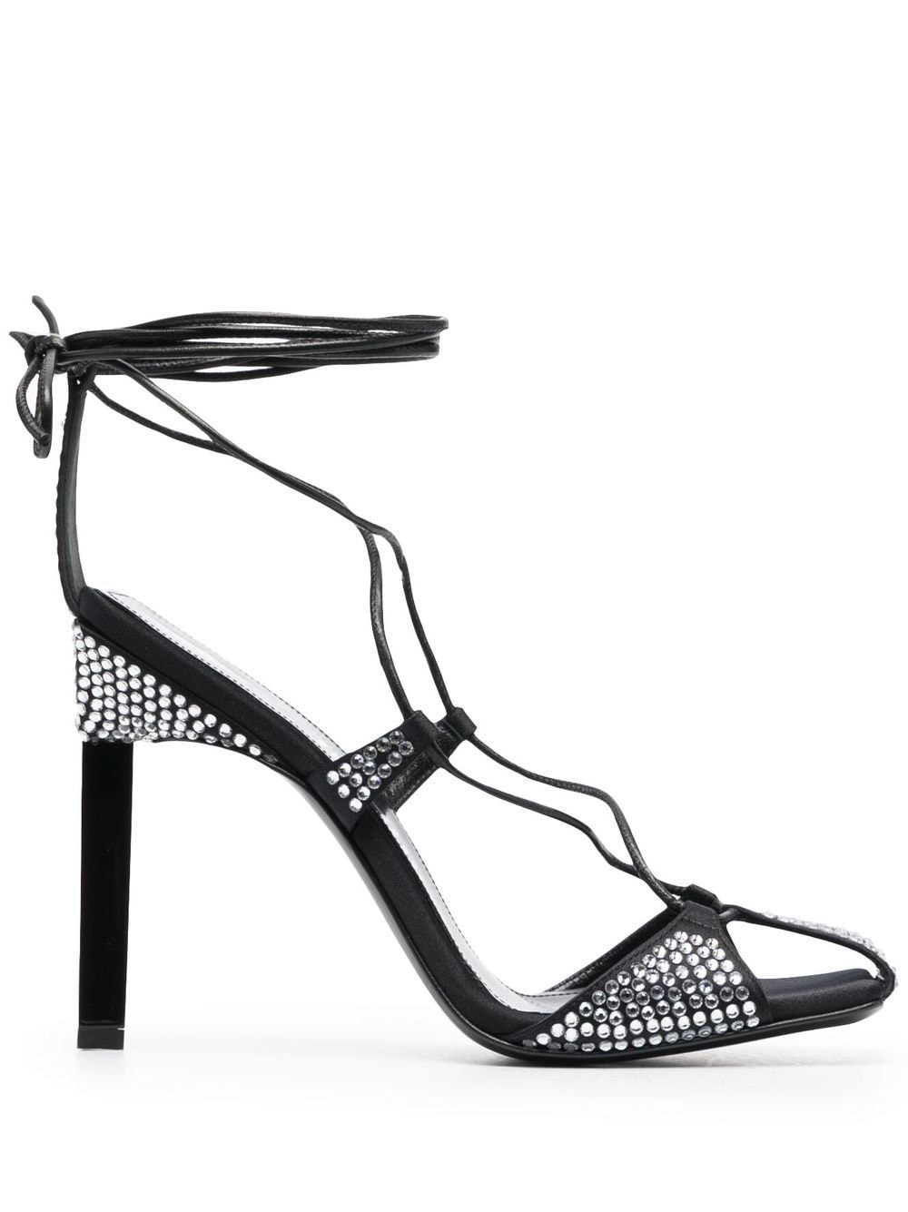 The Attico Adele 105mm crystal-embellished sandals - Black von The Attico