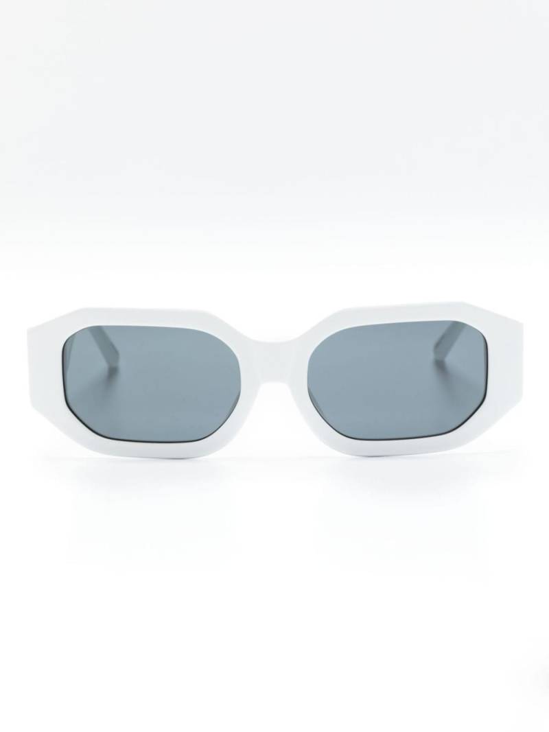 Linda Farrow x The Attico Blake rectangle-frame sunglasses - White von Linda Farrow