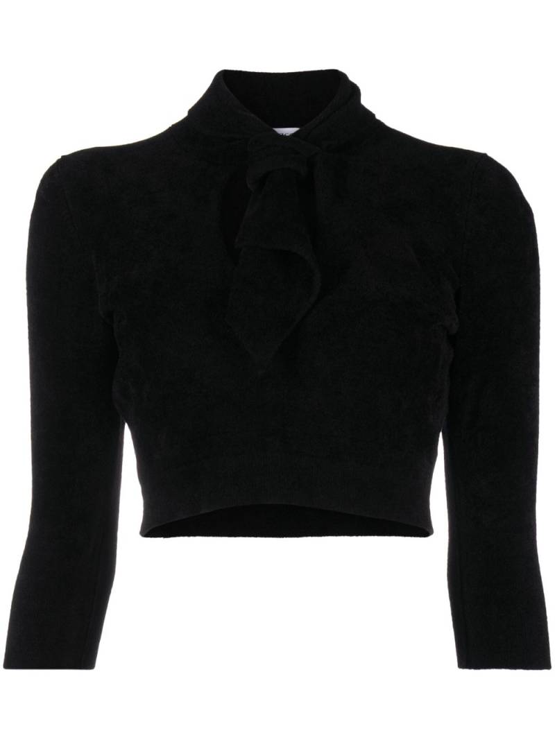 The Attico Catlin cut-out cropped jumper - Black von The Attico