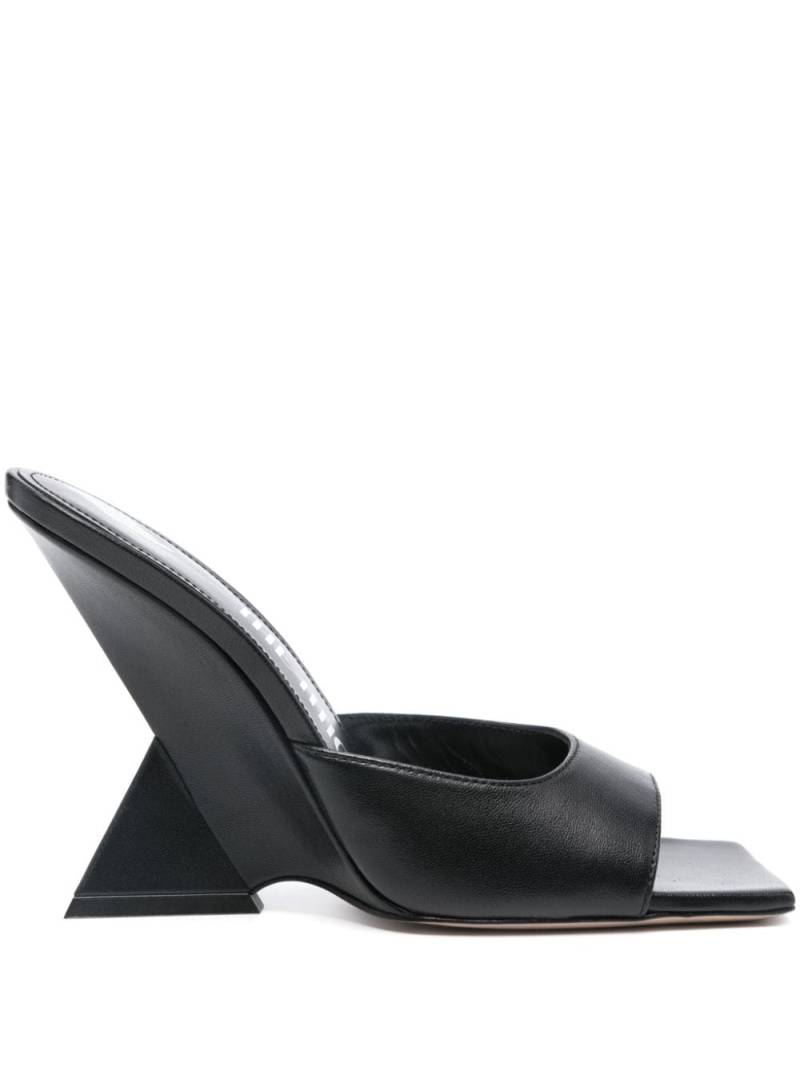 The Attico Cheope 105mm leather mules - Black von The Attico