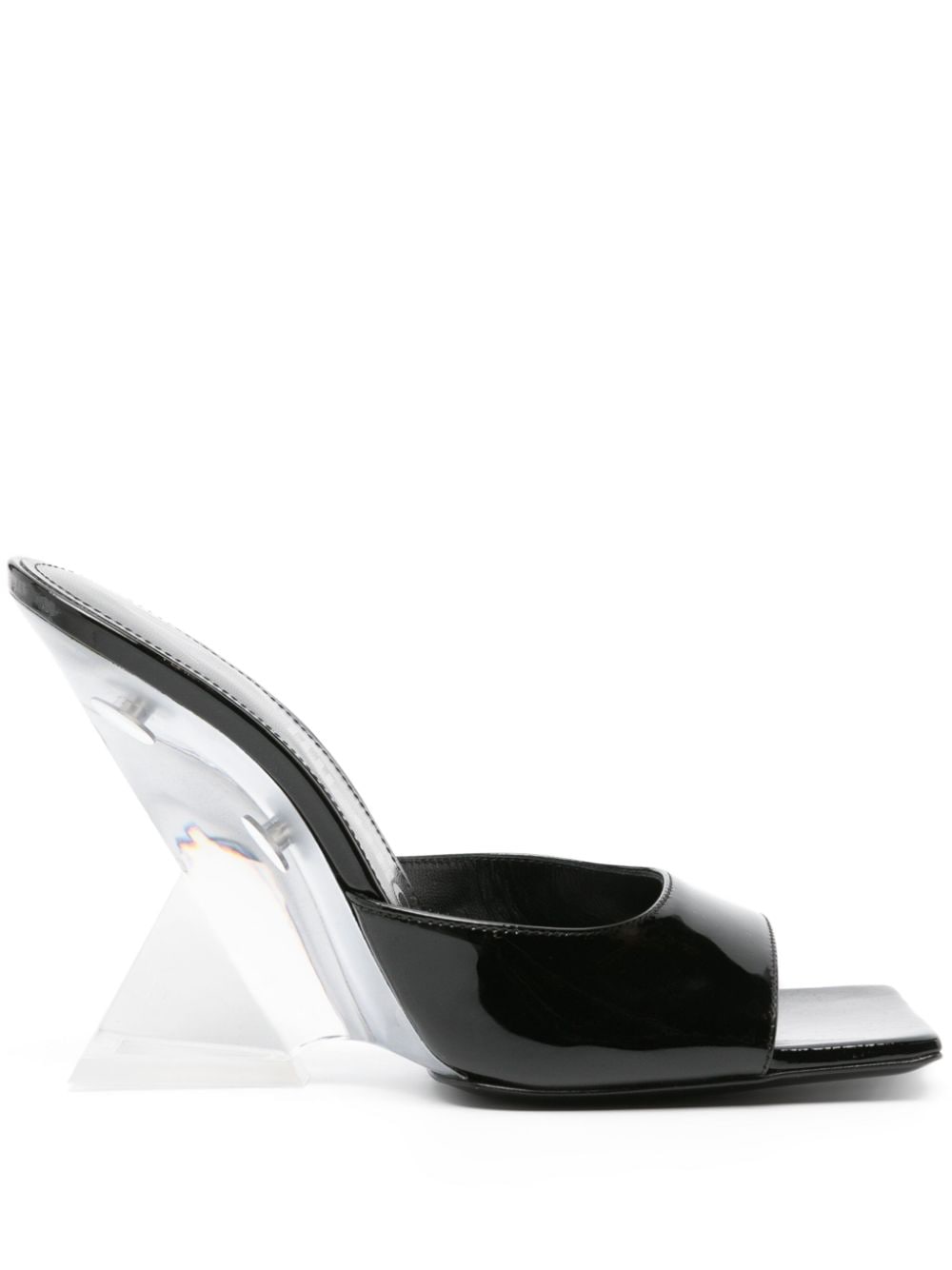 The Attico Cheope 105mm leather mules - Black von The Attico