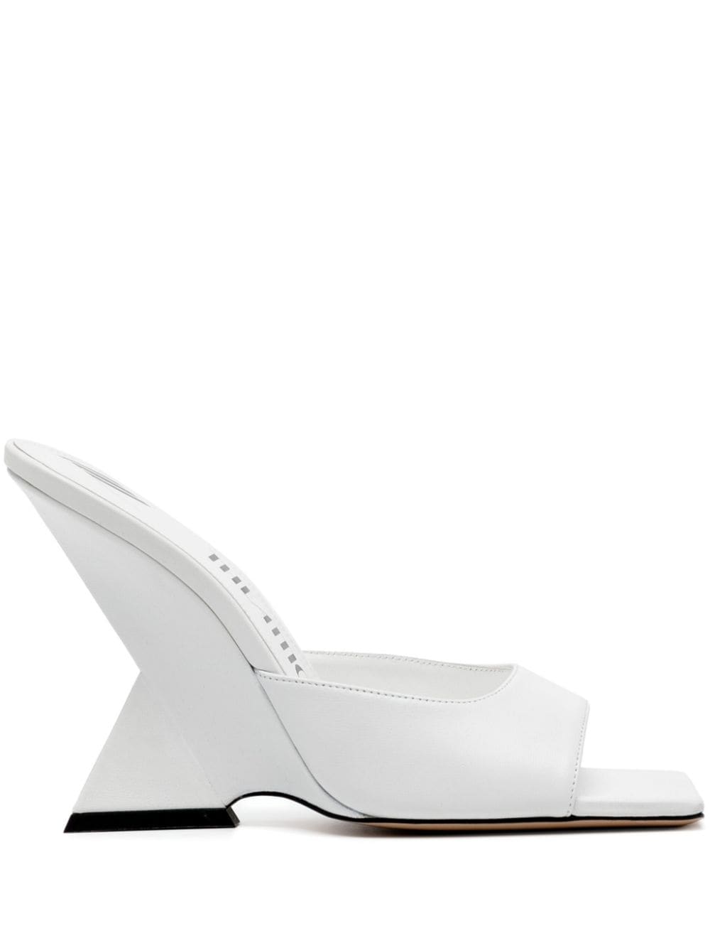 The Attico Cheope 105mm leather mules - White von The Attico