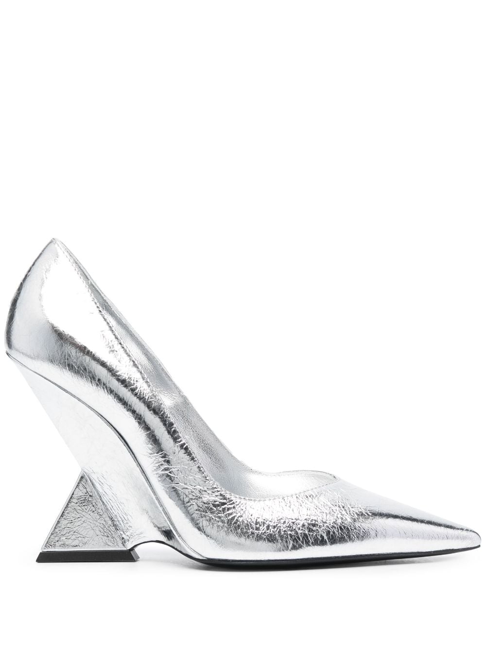 The Attico Cheope 105mm wedge pumps - Silver von The Attico