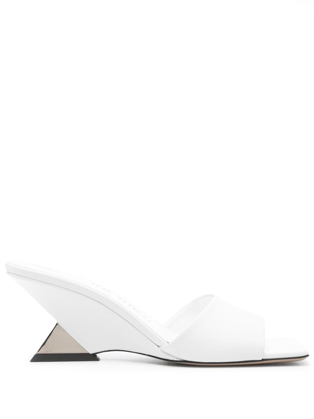 The Attico Cheope 60mm mules - White von The Attico