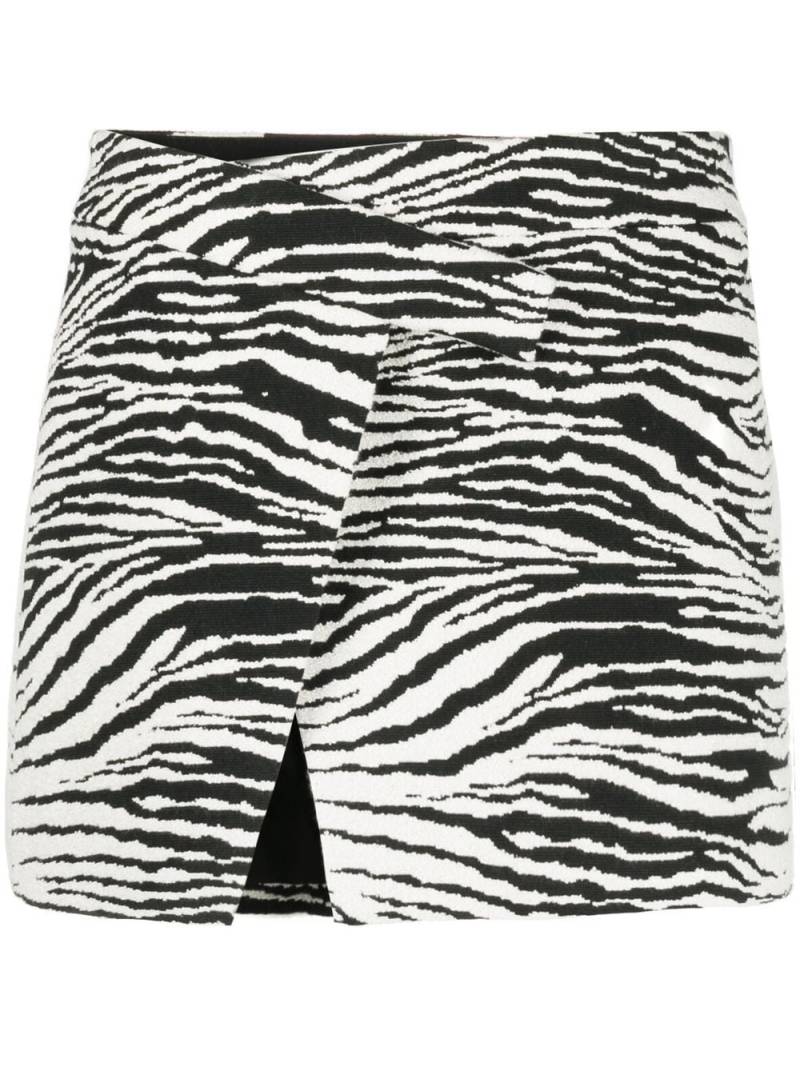 The Attico Clow zebra-print miniskirt - White von The Attico