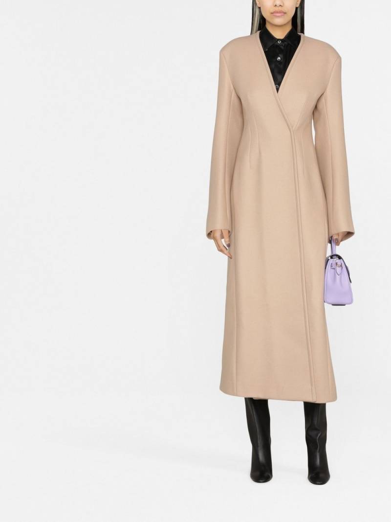 The Attico Dallas long coat - Neutrals von The Attico