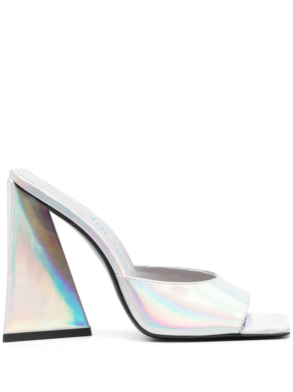 The Attico Devon 115mm holographic mules - Silver von The Attico