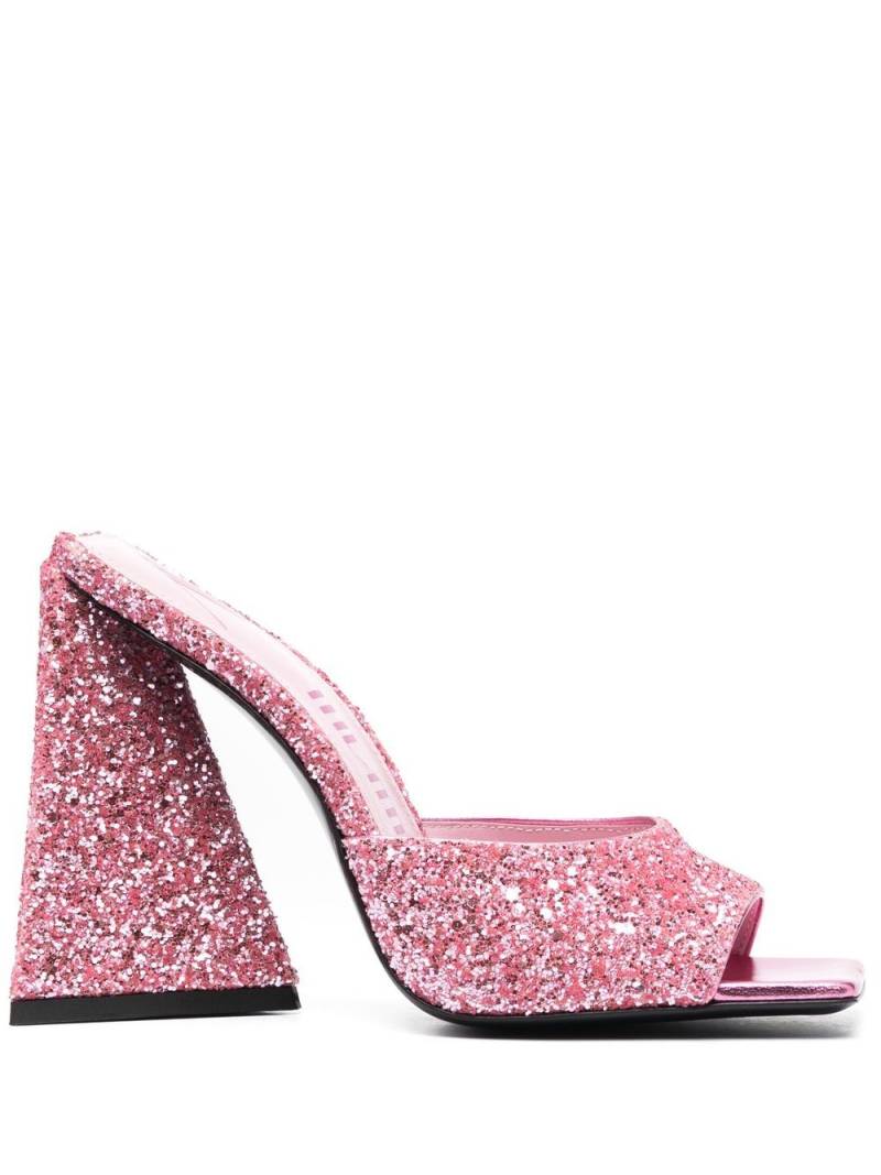 The Attico Devon 115mm sequin-embellished mules - Pink von The Attico