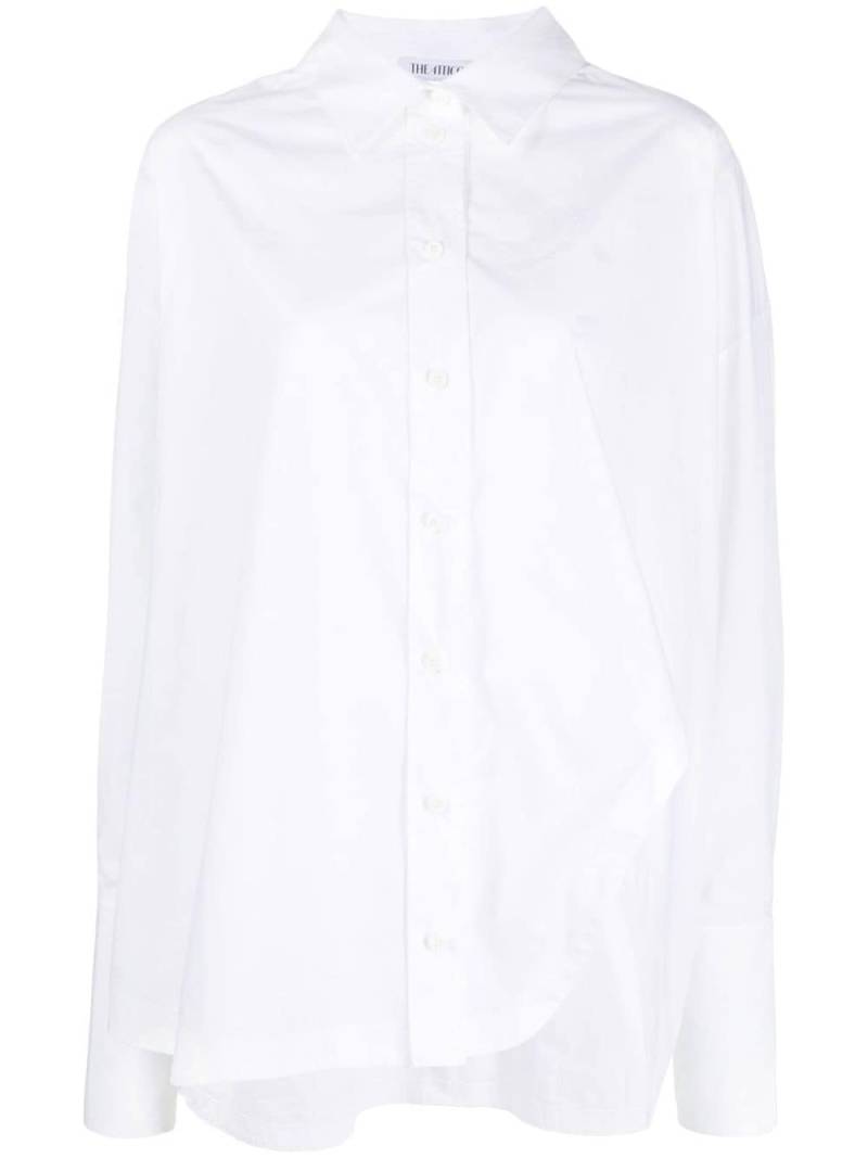 The Attico Diana asymmetric button-up shirt - White von The Attico