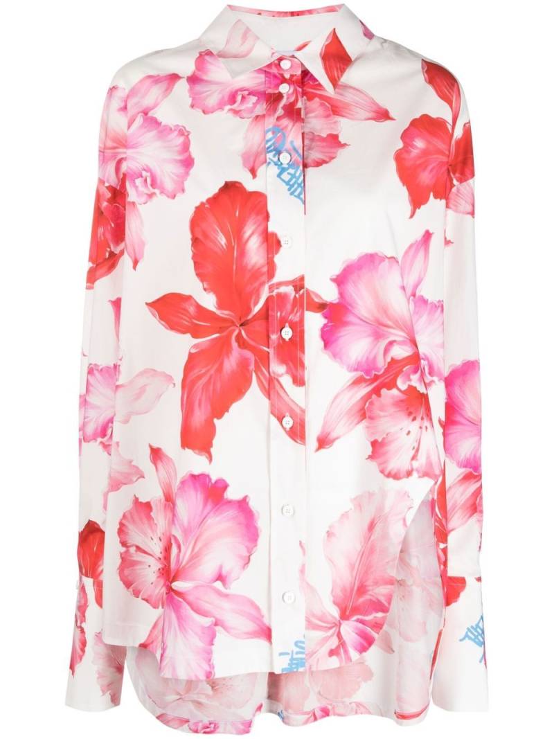 The Attico Diana floral-print shirt - White von The Attico