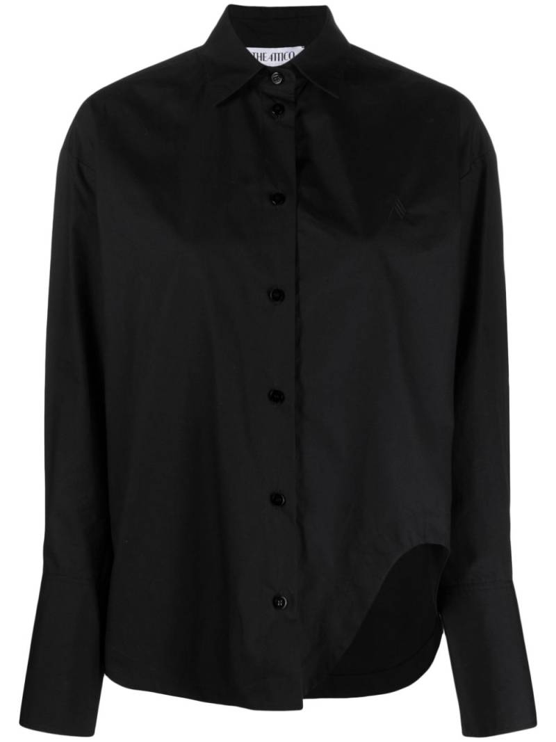 The Attico Eliza logo-embroidered cotton shirt - Black von The Attico