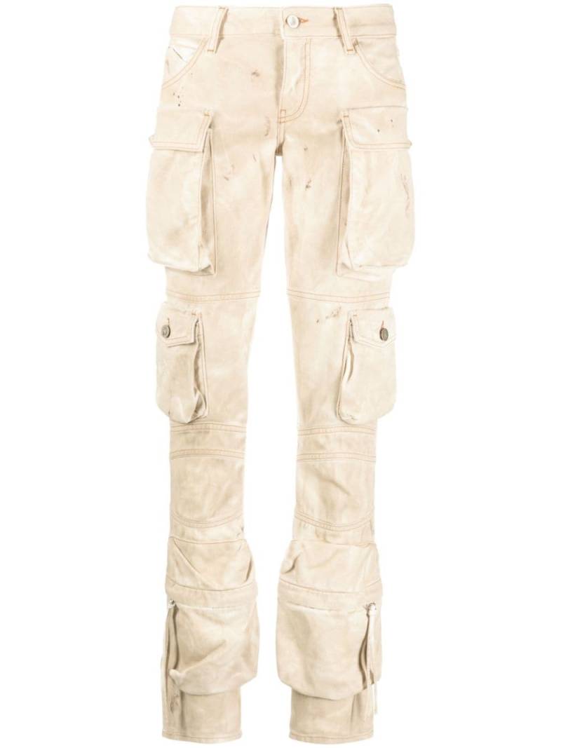 The Attico Essie marbled cargo pants - Neutrals von The Attico