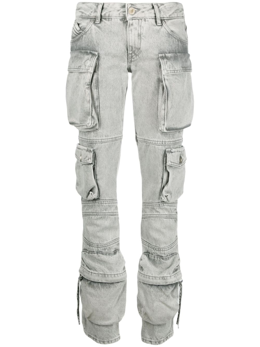 The Attico Essie straight-leg cargo jeans - Grey von The Attico