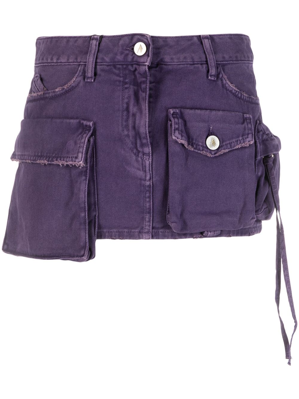 The Attico Fay denim miniskirt - Purple von The Attico