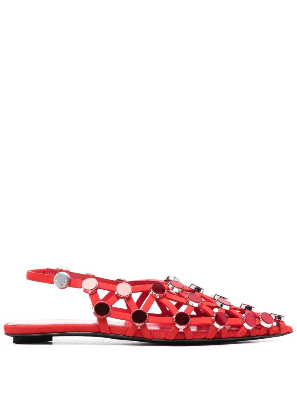 The Attico Grid ballet flats - Red von The Attico