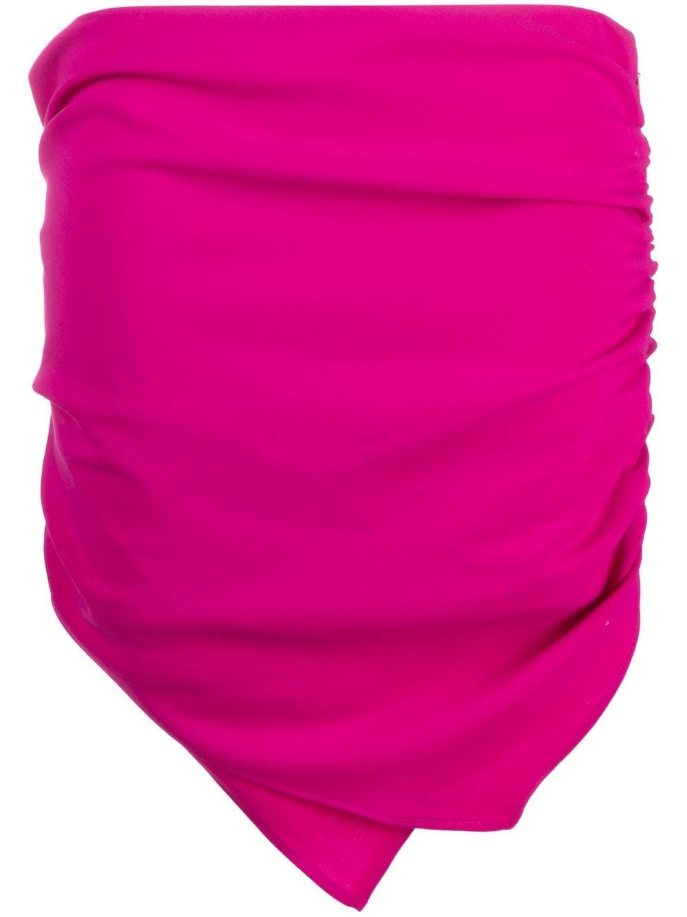 The Attico Hatty ruched asymmetric miniskirt - Pink von The Attico