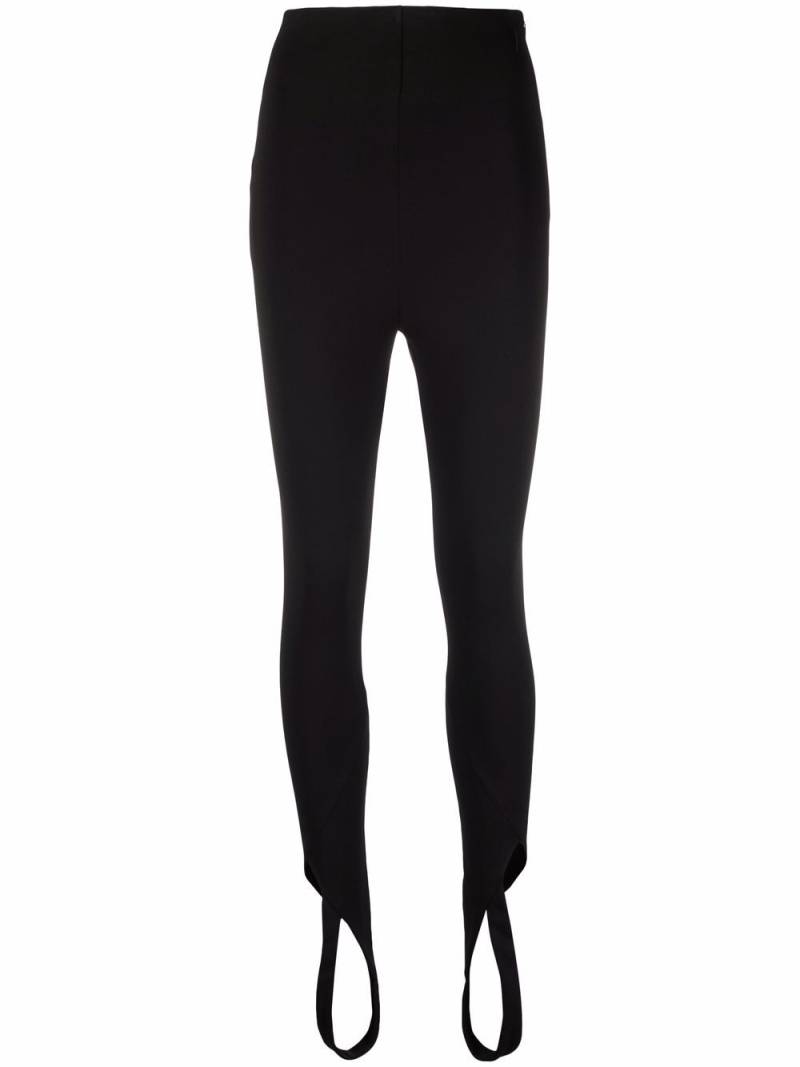 The Attico Jamie cut-out stirrup leggings - Black von The Attico