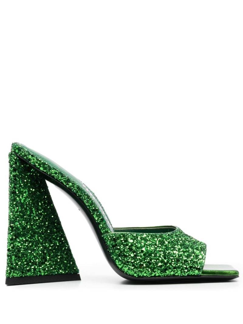 The Attico Luz 105mm glitter sandals - Green von The Attico